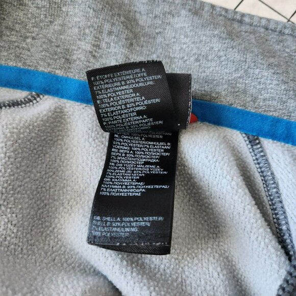 The North Face Pullover Sweatshirt Mens Gray Blue Accent Zipper Long Sleeve Sz M - Picture 10 of 16